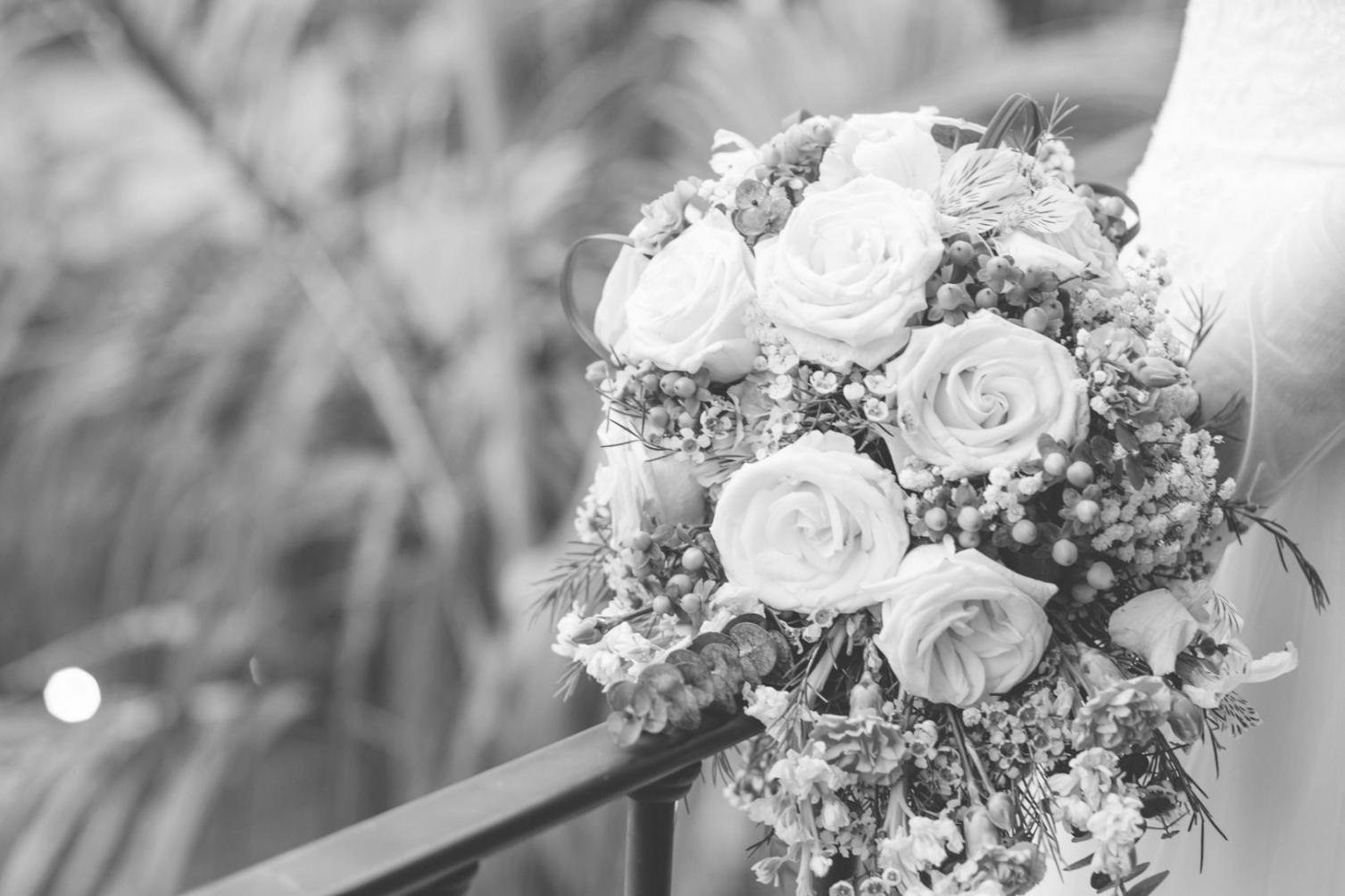 Professional workspace demonstrating floral design process